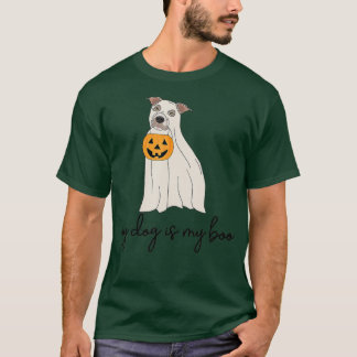 Camiseta Meu Cachorro É Meu Cachorro Engraçado Boo Ghost Ha