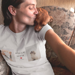 Camiseta Meu Cachorro É Meu Namorados   Duas Fotografias D
