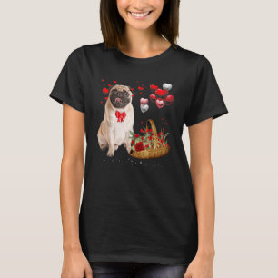 Camiseta Meu Cachorro É Meu Namorados Pug Red Heart Adora C