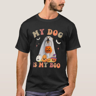 Camiseta Meu Cachorro É Minha Época Spooky Ghost Halloween