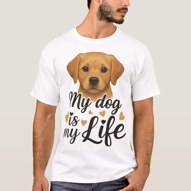 Camiseta Meu cachorro é minha vida (Frente)