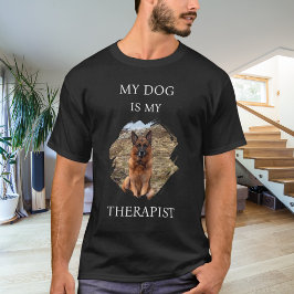 Camiseta Meu cachorro é preto na minha foto do theraphist