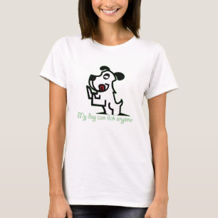 Camiseta meu cachorro lamber qualquer um