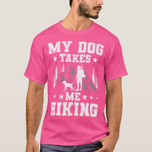 Camiseta Meu Cachorro Leva-Me A Caminhar De Volta Acampando