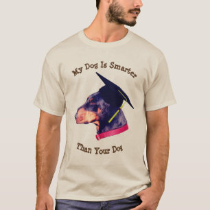 Camiseta Meu Cachorro Mais Inteligente Que Seu Doberman Eng