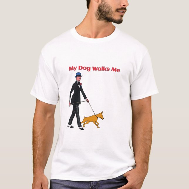 Camiseta "Meu Cachorro Me Caminha" (Frente)