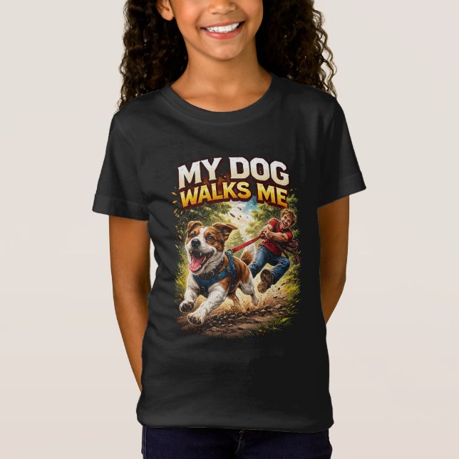 Camiseta Meu Cachorro Me Passeia (Frente)