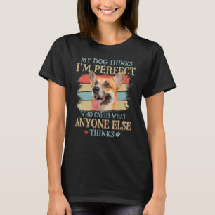 Camiseta Meu Cachorro pensa que eu sou o Estilo Retro do Ca