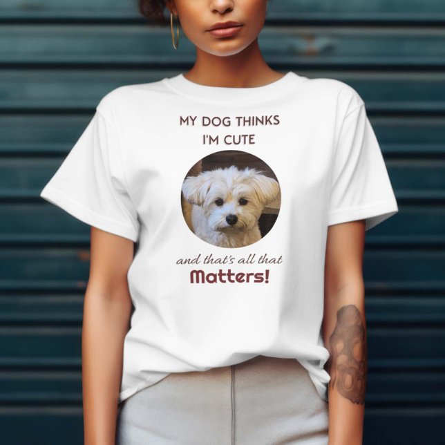 Camiseta Meu Cachorro pensa que sou bonito (Criador carregado)