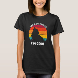 Camiseta Meu Cachorro pensa que sou Legal Retro para o Prêm