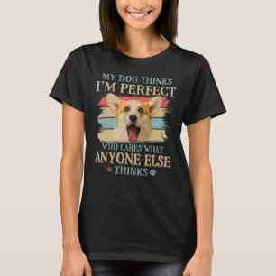 Camiseta Meu Cachorro pensa que sou o estilo retrô perfeito