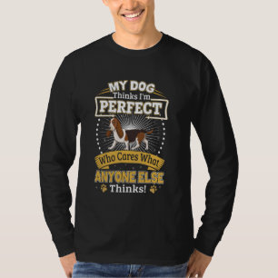 Camiseta Meu Cachorro pensa que sou um Tricolor Basset perf