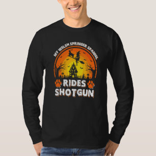 Camiseta Meu cachorro Springer Spaniel galês anda de esping