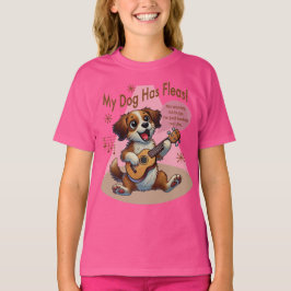 Camiseta Meu Cachorro Tem Uma Música De Ajuste De Fleas Uku