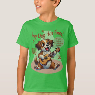 Camiseta Meu Cachorro Tem Uma Música De Ajuste De Fleas Uku