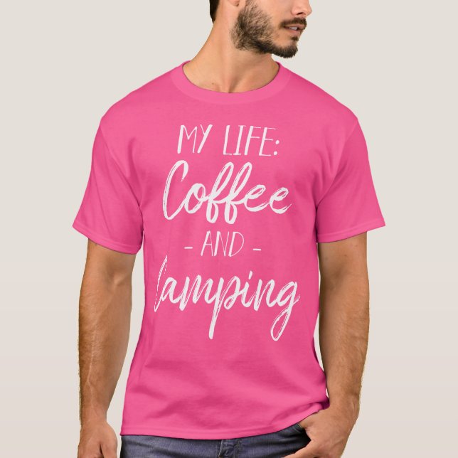 Camiseta Meu Café Da Vida E Acampamento (Frente)