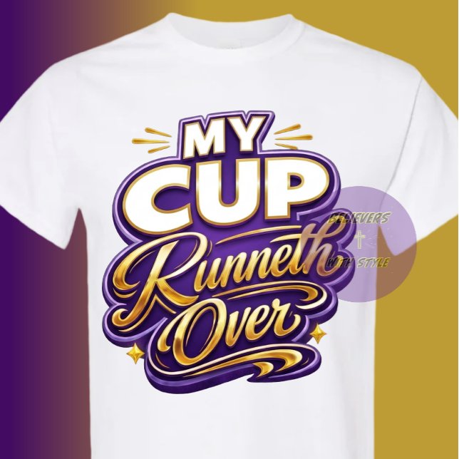 Camiseta Meu Cálice Transborda - Cristão (Criador carregado)