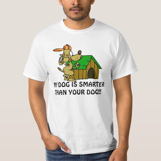 CAMISETA MEU CÃO É MAIS ESPERTO DO QUE SEU… (Frente)