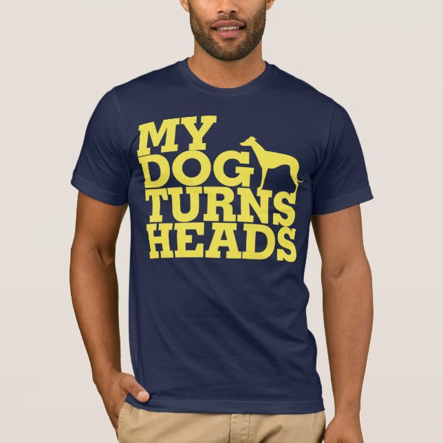 Camiseta Meu cão gira o galgo das cabeças (Frente)