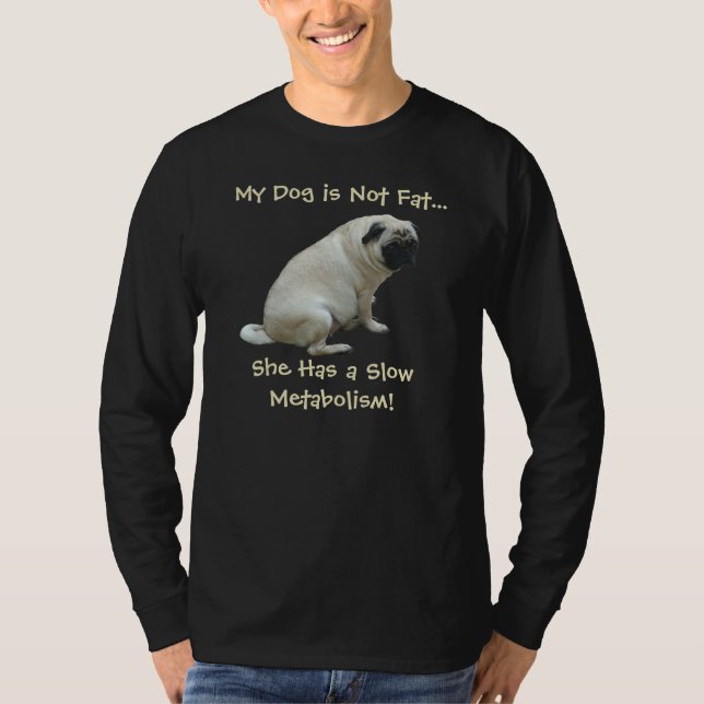 Camiseta Meu cão não é t-shirt longo da Capa dos homens (Frente)