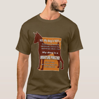 Camiseta Meu cão não é um mini Dobie!