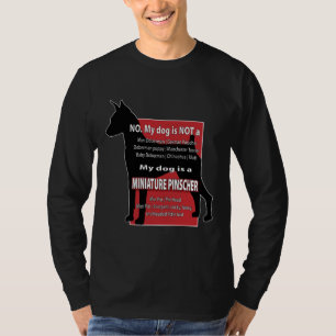 Camiseta Meu cão não é um mini Dobie!