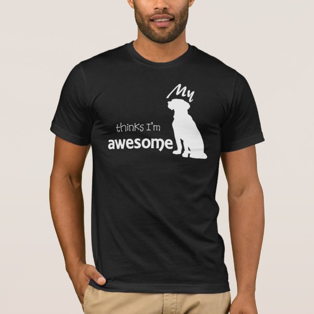 Camiseta MEU CÃO PENSA que eu sou t-shirt curto (Frente)
