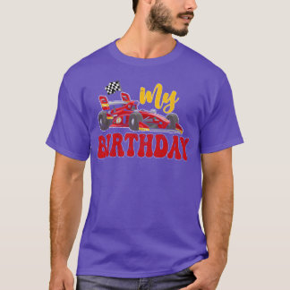 Camiseta Meu Carro de Corrida de Aniversário retrô