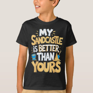 Camiseta Meu Castelo de Areia É Melhor Construindo Escultur