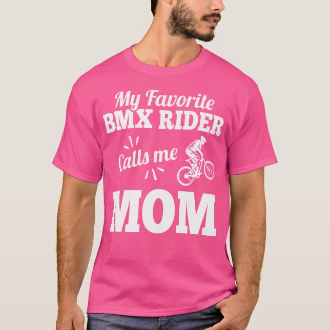Camiseta Meu Cavaleiro Bmx Favorito Me Chama Mãe Para Mãe (Frente)
