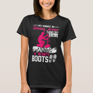 Camiseta Meu Cavaleiro Em Bombeiros De Armadura Brilhante
