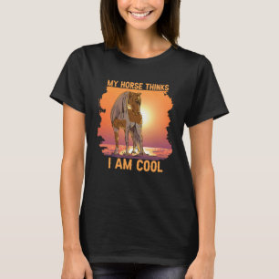 Camiseta Meu Cavalo Acha Que Eu Sou Legal Praia de Verão Pô