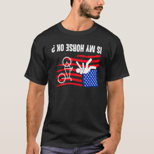 Camiseta Meu Cavalo Está Bem Acidente de Ciclismo America