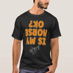 Camiseta Meu Cavalo Está Bem Cavalo Saltando Cavalo Andando