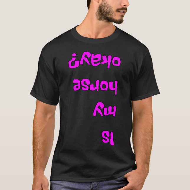 Camiseta Meu Cavalo Está Bem Menina Engraçado 1 (Frente)