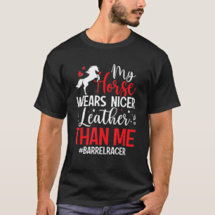 Camiseta Meu Cavalo Usa Couro Mais Bonito Que Eu Barril E