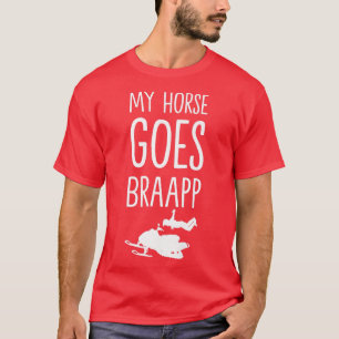 Camiseta meu cavalo vai para o braapp snowmobile para o sno