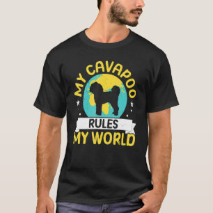 Camiseta Meu Cavapoo Domina Meu Mundo Cachorro Dono de Cach