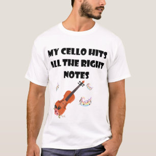 Camiseta Meu Cello Acerta Todas As Notas Certas - Engraçado