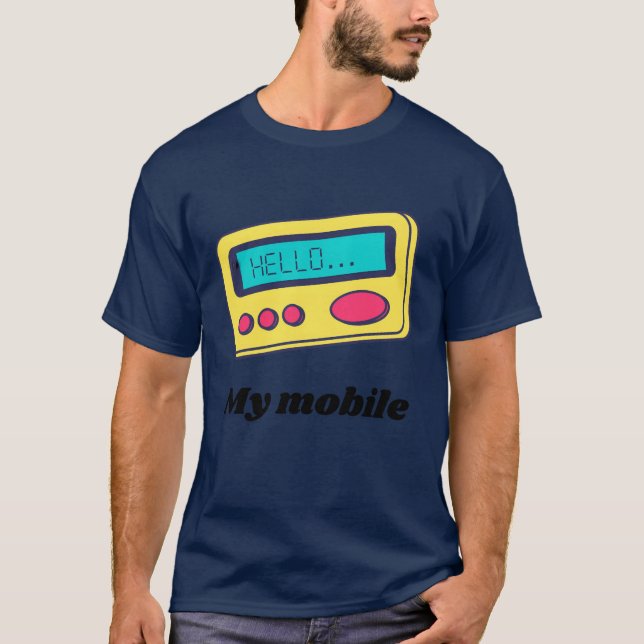 Camiseta Meu celular Estilo anos 90 (Frente)