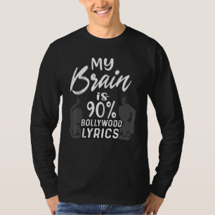 Camiseta Meu Cérebro É 90 Bollywood Lyrics Women Music