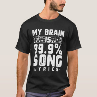 Camiseta Meu Cérebro É 99 9 Música Letras Música Engraçada