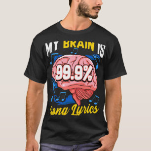 Camiseta Meu Cérebro É 99,9 Música Música Música Música Mús