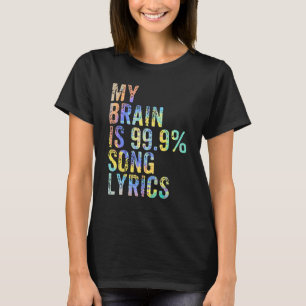 Camiseta Meu Cérebro é 99 Música Letras Música Música
