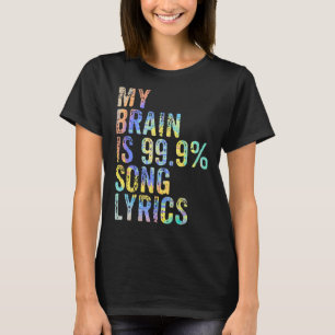 Camiseta Meu Cérebro é 99 Música Letras Música Música