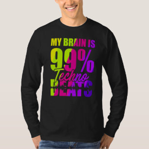 Camiseta Meu Cérebro É 99 Tecno Beats