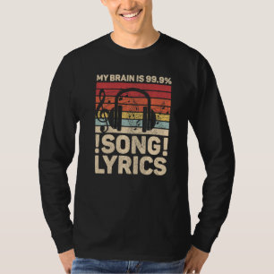 Camiseta Meu Cérebro É Música Letra Da Música 99 9 Edm Dj M