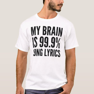 CAMISETA MEU CÉREBRO É T-SHIRT DE 99,9% POEMAS LÍRICOS DA