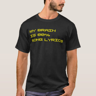 Camiseta "Meu cérebro é t-shirt dos poemas líricos da
