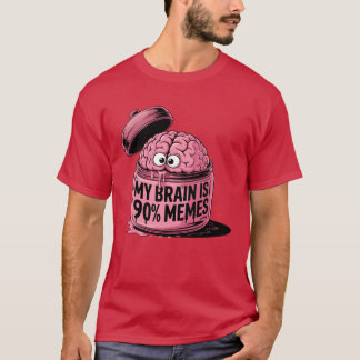 Camiseta Meu Cérebro é um presente de 90 memes
